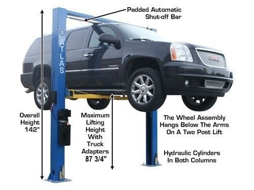 Atlas® 9OHSC-SS Symmetric 2 Post Lift 9,000 Lbs