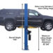 Atlas® 9OHSC-SS Symmetric 2 Post Lift 9,000 Lbs