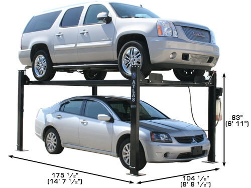 Atlas® Garage Pro 8000 Service/Parking 4 Post Lift 8,000 Lbs