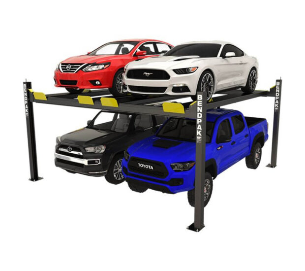 BendPak Dual-Platform Wide Extended 4-Post Car Lift, 9000-Lb. Capacity, Model# HD-9SWX