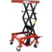 300 lbs. Capacity Motorcycle Scissor Jack in Red with 4-Wheels