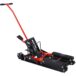 1500 lbs Capacity Portable Hydraulic Motorcycle Lift Jack in Red with Tie Down