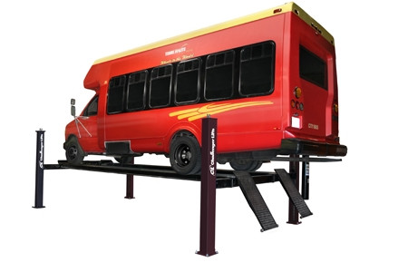 Challenger 44018E Medium-Duty Extended 4-Post Lift 18,000 Lb - New Black Color