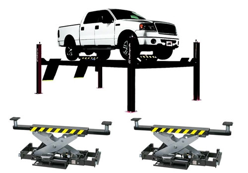 Challenger 4P14XFX 4P14series Ex-Length Hydraulic 4 Post Lift 14,000 Lbs Combo
