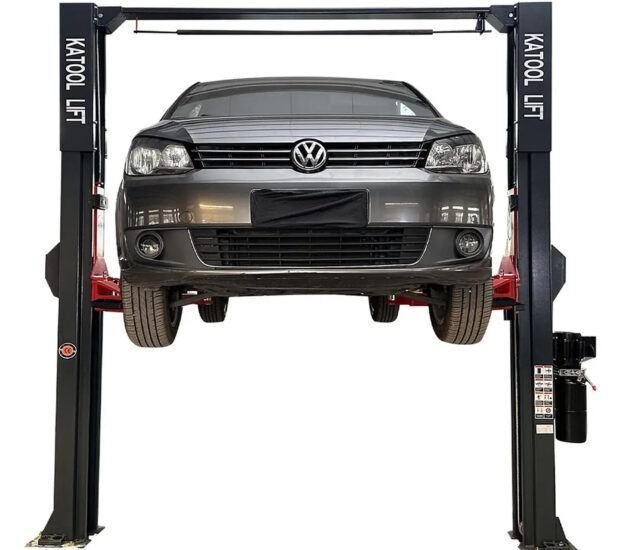 Katool Clear-Floor Two-Post Lift — 14000 Lb. Capacity, Overhead Beam, Model# KT-M140XD