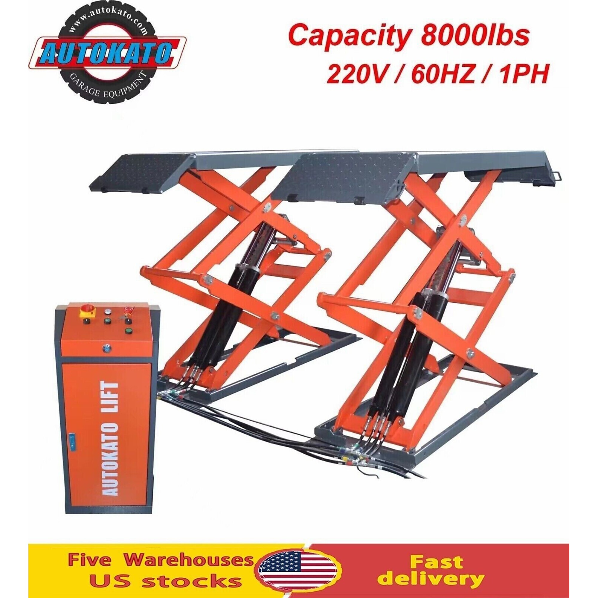 KATOOL, Full Rise Scissor Lift Capacity 8000lb., Model# KT-X95