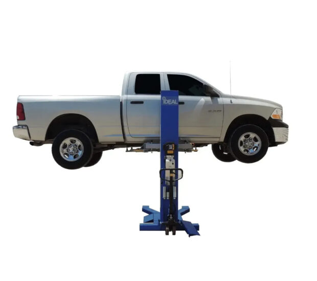 iDEAL Mobile Single Column Automotive Lift, 6000-Lb. Capacity, Blue/Gray, Model# MSC-6KLP iDEAL Mobile Single Column Automotive Lift, 6000-Lb. Capacity, Blue/Gray, Model# MSC-6KLP