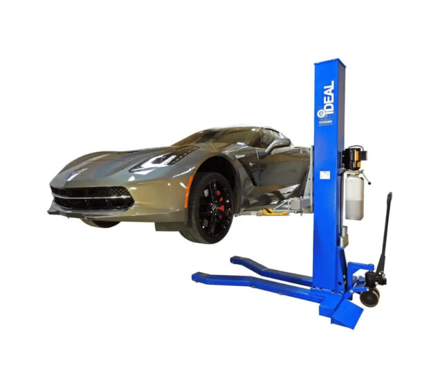 iDEAL Mobile Single Column Automotive Lift, 6000-Lb. Capacity, Blue/Gray, Model# MSC-6KLP iDEAL Mobile Single Column Automotive Lift, 6000-Lb. Capacity, Blue/Gray, Model# MSC-6KLP