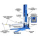 iDEAL Mobile Single Column Automotive Lift, 6000-Lb. Capacity, Blue/Gray, Model# MSC-6KLP