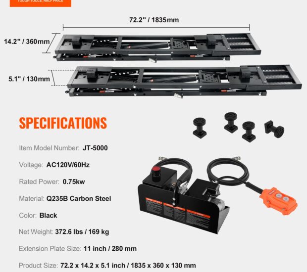 VEVOR Car Lift, 5,000 LBS Capacity Portable Car Lift VEVOR Car Lift, 5,000 LBS Capacity Portable Car Lift